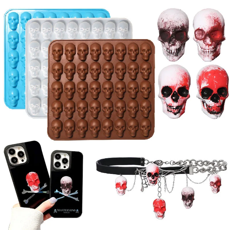 DIY Skull Epoxy Resin Mold Ice Grid Baking Skull Chocolate Crystal Silicone Mold Fire Paint Wax Mold
DIY Skull Epoxy Resin Mold Ice Grid Baking Skull Chocolate Crystal Silicone Mold Fire Paint Wax Mold
