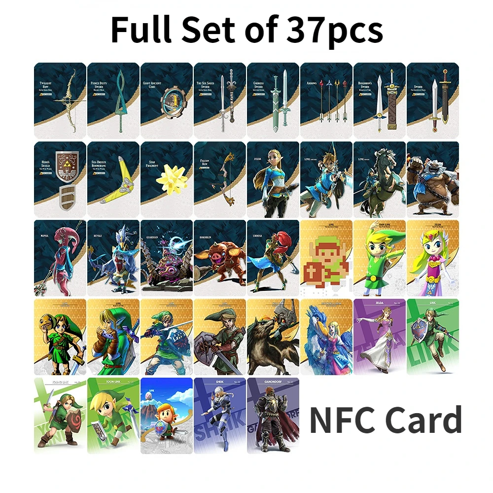 

Amiibo Connection Cards The Legend of Zelda Breath of The Wild Calamity Apocalypse 37Pcs/set NFC Card Spiel Sammlung