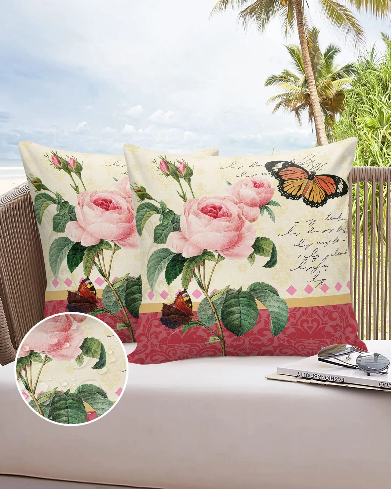 Vintage Plant Flower Butterfly Pink Waterproof Pillow Cover Home Office Decoration Pillow Case Chair Sofa Cushion Cover
Vintage Plant Flower Butterfly Pink Waterproof Pillow Cover Home Office Decoration Pillow Case Chair Sofa Cushion Cover