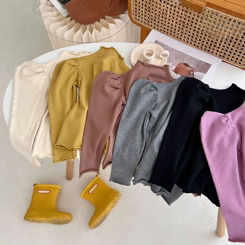 Autumn Kids T-shirts For Girls 2022 Clothes Cute High Neck Toddler Baby Shirt Children Clothing Spring Yellow Black Pink Grey
Autumn Kids T-shirts For Girls 2022 Clothes Cute High Neck Toddler Baby Shirt Children Clothing Spring Yellow Black Pink Grey