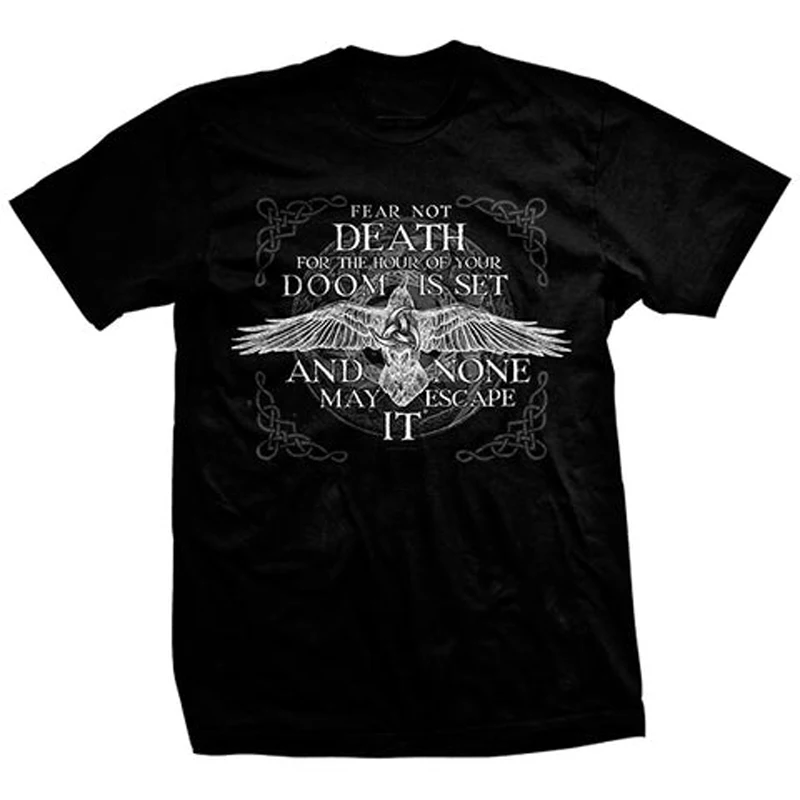 Fear Not Death. Black Raven Viking T Shirt. Short Sleeve 100% Cotton Casual T-shirts Loose Top Size S-3XL
Fear Not Death. Black Raven Viking T Shirt. Short Sleeve 100% Cotton Casual T-shirts Loose Top Size S-3XL