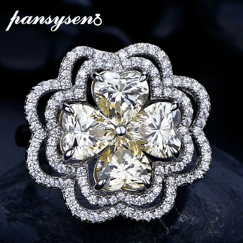 PANSYSEN Luxury 100% 925 Sterling Silver 6*6MM Heart Citrine Sapphire Couple Rings for Women Wedding Cocktail Party Fine Jewelry
PANSYSEN Luxury 100% 925 Sterling Silver 6*6MM Heart Citrine Sapphire Couple Rings for Women Wedding Cocktail Party Fine Jewelry