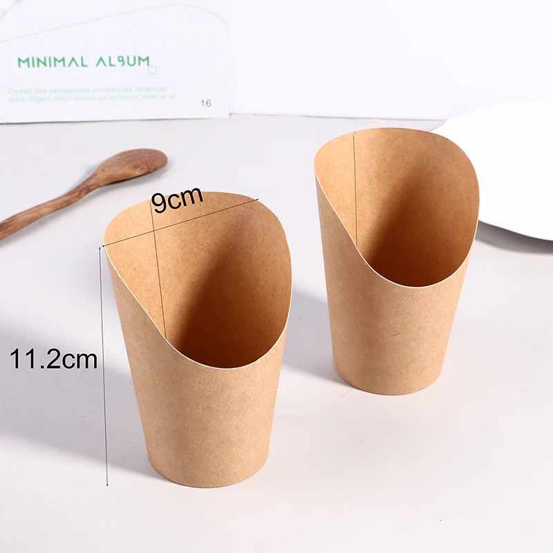 10Pcs Kraft Paper Cup Holder Disposal Take-Out Party Dessert Supplies Baking Cake Egg Puff French Fries Chip Snack Packaging Box 
10Pcs Kraft Paper Cup Holder Disposal Take-Out Party Dessert Supplies Baking Cake Egg Puff French Fries Chip Snack Packaging Box