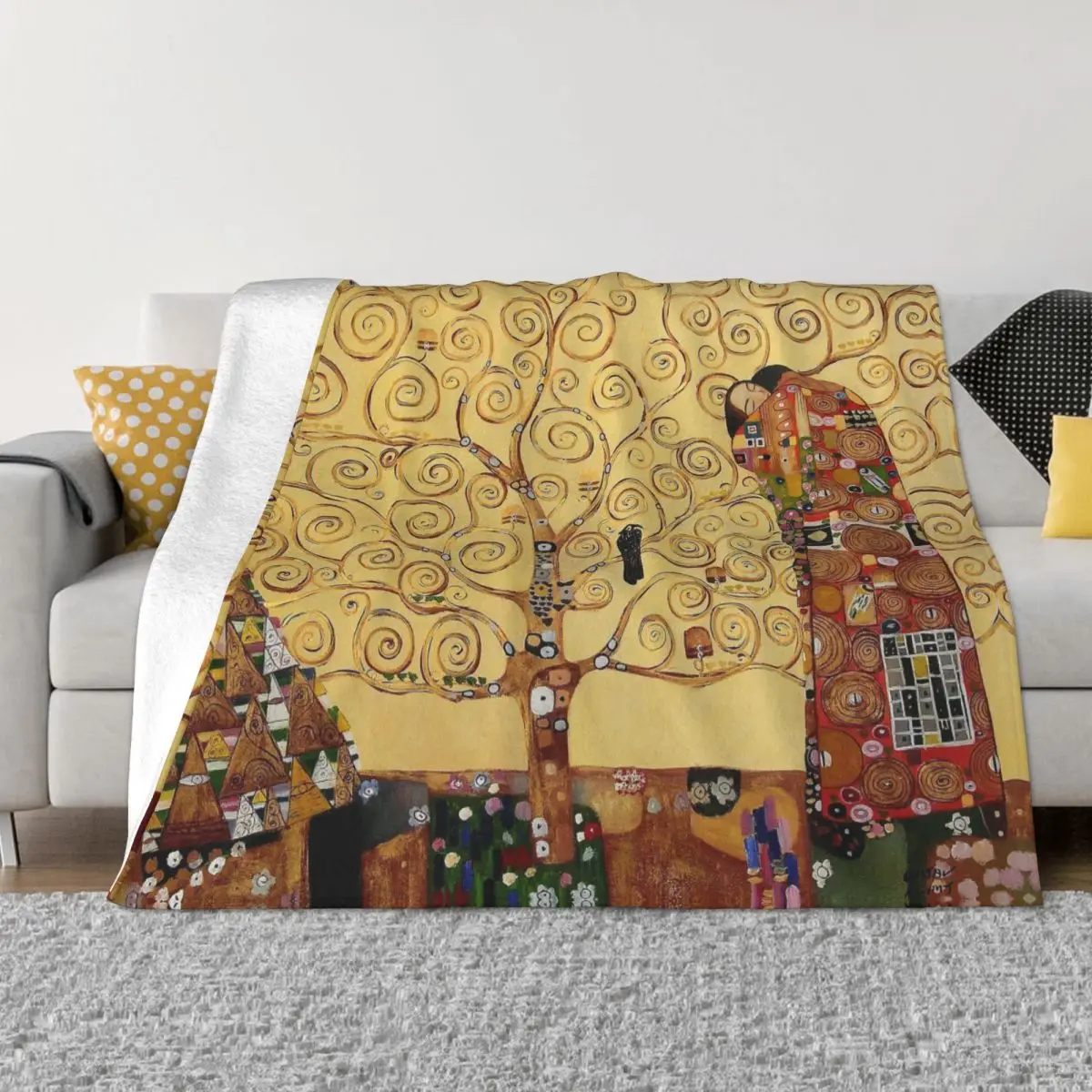 Gustav Klimt Flannel Blanket Tree of Life Stoclet Frieze Novelty Throw Blankets for Sofa Bedding Lounge 125*100cm Quilt
Gustav Klimt Flannel Blanket Tree of Life Stoclet Frieze Novelty Throw Blankets for Sofa Bedding Lounge 125*100cm Quilt