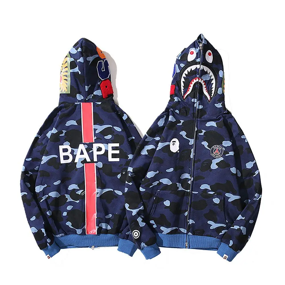 2022 New High Quality Zipper Sports Jacket Pants Men and Women Hip Hop Embroidery Bape Shark Classic Camouflage
2022 New High Quality Zipper Sports Jacket Pants Men and Women Hip Hop Embroidery Bape Shark Classic Camouflage