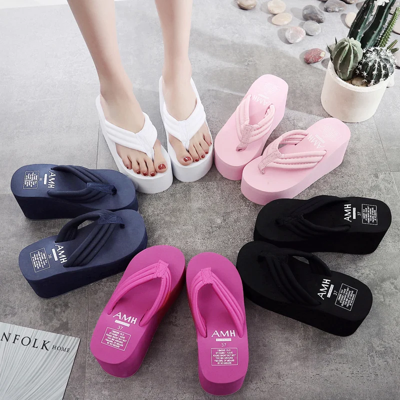 Women's High Heel 8cm Flip-flops Non Slip Bottom Summer Seaside Vacation Beach Slippers Women Flash Cool Slippers
Women's High Heel 8cm Flip-flops Non Slip Bottom Summer Seaside Vacation Beach Slippers Women Flash Cool Slippers