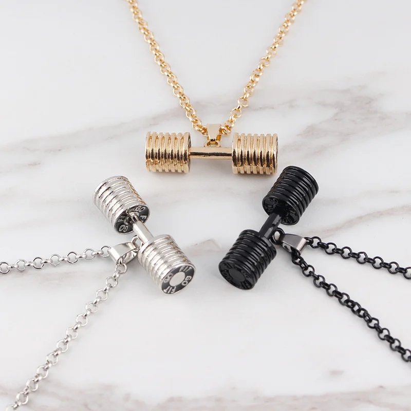 Fashion Personality Necklace For Men Creative Geometric Barbell Dumbbell Pendant Choker Sports Fitness Jewelry Men Accessories
Fashion Personality Necklace For Men Creative Geometric Barbell Dumbbell Pendant Choker Sports Fitness Jewelry Men Accessories