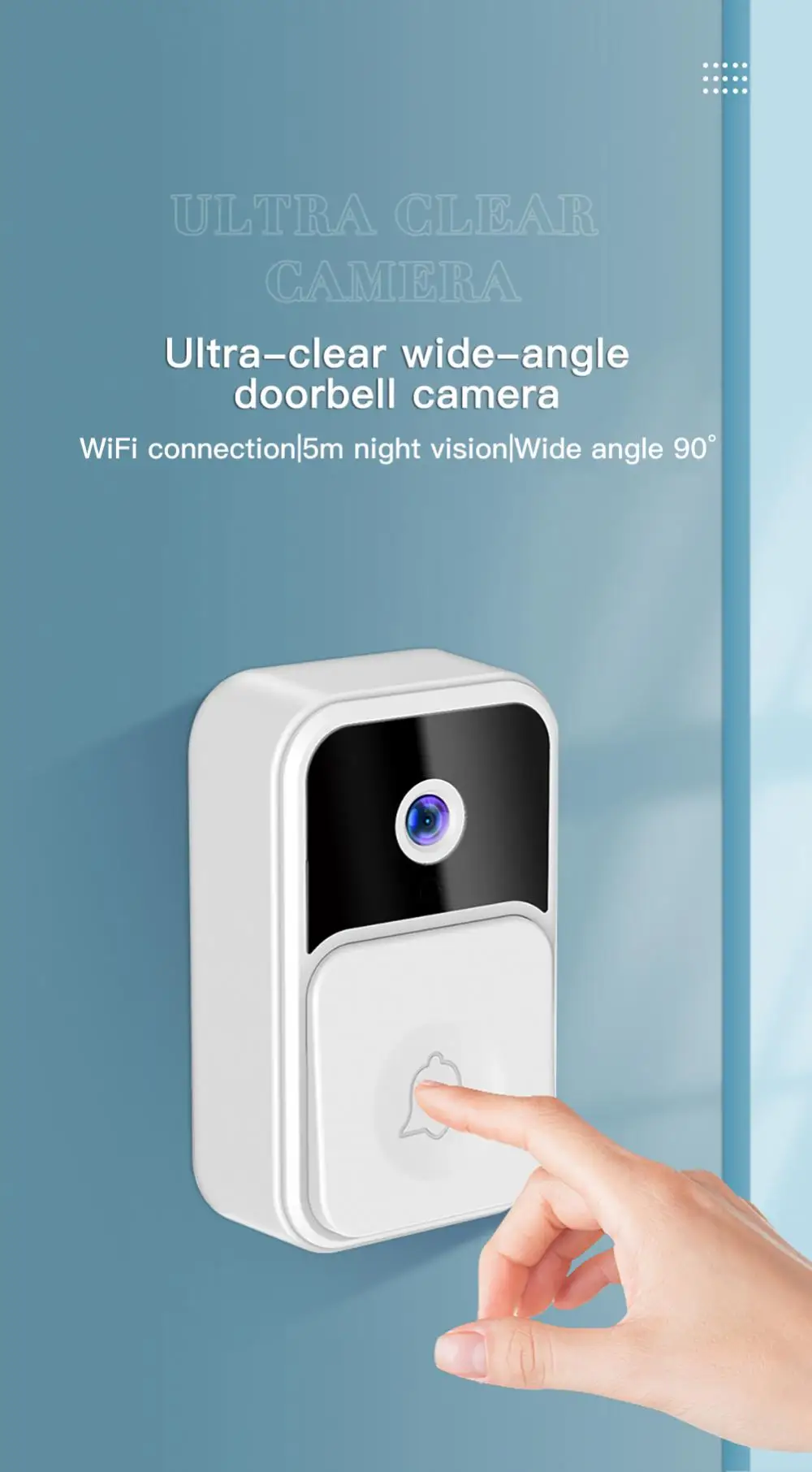 Strong Battery Life IP66 Waterproof Camera Doorbell 1080P Home Surveillance Video Wifi Intercom Remote Control Smart Doorbell
Strong Battery Life IP66 Waterproof Camera Doorbell 1080P Home Surveillance Video Wifi Intercom Remote Control Smart Doorbell