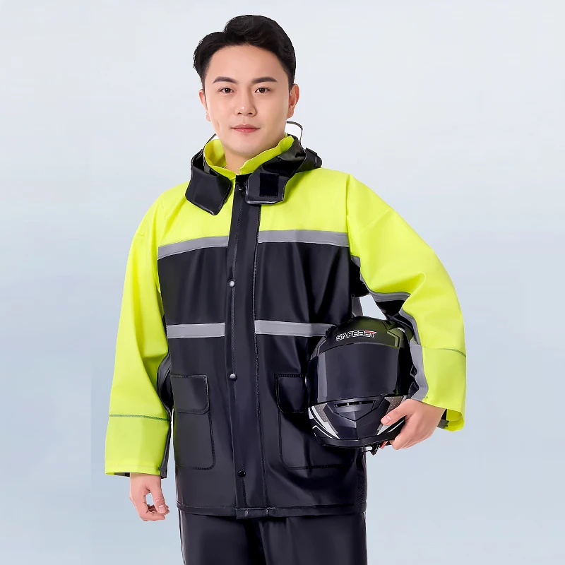 Outdoor Rain Clothes Waterproof Motorcycle Riding Tarp Rain Coat Pants Suit Reflective Hoodie Zipper Gabardinas Rain Gear
Outdoor Rain Clothes Waterproof Motorcycle Riding Tarp Rain Coat Pants Suit Reflective Hoodie Zipper Gabardinas Rain Gear