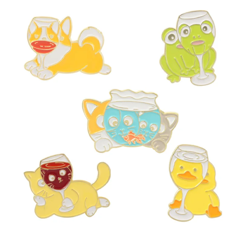 Cat And Wine Pins Frog And Wine Cup Pins Duck And Wine Pins Accessories Clothing Backpack Brooch Enamel Lapel Pins Wholesale
Cat And Wine Pins Frog And Wine Cup Pins Duck And Wine Pins Accessories Clothing Backpack Brooch Enamel Lapel Pins Wholesale