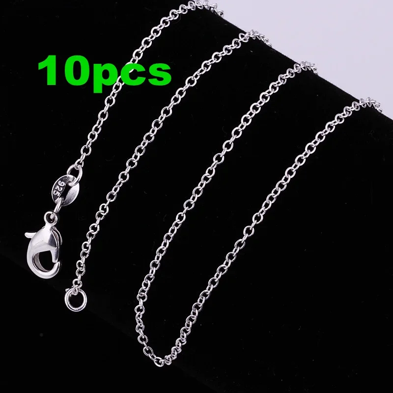 10PCS 925 Sterling Silver 1MM Rope Circle Chain Necklace for Women 45-60CM Fashion Party Wedding Jewelry Christmas Gifts
10PCS 925 Sterling Silver 1MM Rope Circle Chain Necklace for Women 45-60CM Fashion Party Wedding Jewelry Christmas Gifts