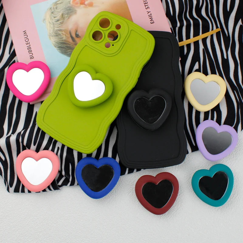 Silicone love Mirror Mobile phone Holder Desktop support folding telescopic ring buckle Grip Tok Folding Finger Stand Socket
Silicone love Mirror Mobile phone Holder Desktop support folding telescopic ring buckle Grip Tok Folding Finger Stand Socket