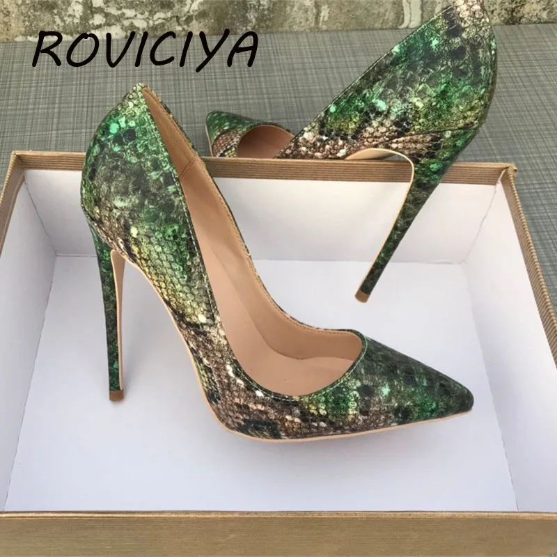 Green snake pattern woman shoes girls sexy high heels printed multi colors stilettos 12cm wedding shoes YG032 ROVICIYA
Green snake pattern woman shoes girls sexy high heels printed multi colors stilettos 12cm wedding shoes YG032 ROVICIYA