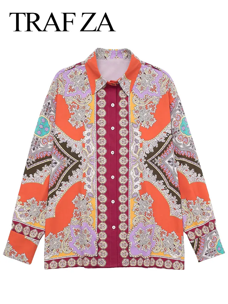 TRAF ZA Vintage Elegant Women's Shirts Spring Autumn Clothes Chinese Style Button Lapel Long Sleeve Fashion Trend Blouse Tops
TRAF ZA Vintage Elegant Women's Shirts Spring Autumn Clothes Chinese Style Button Lapel Long Sleeve Fashion Trend Blouse Tops