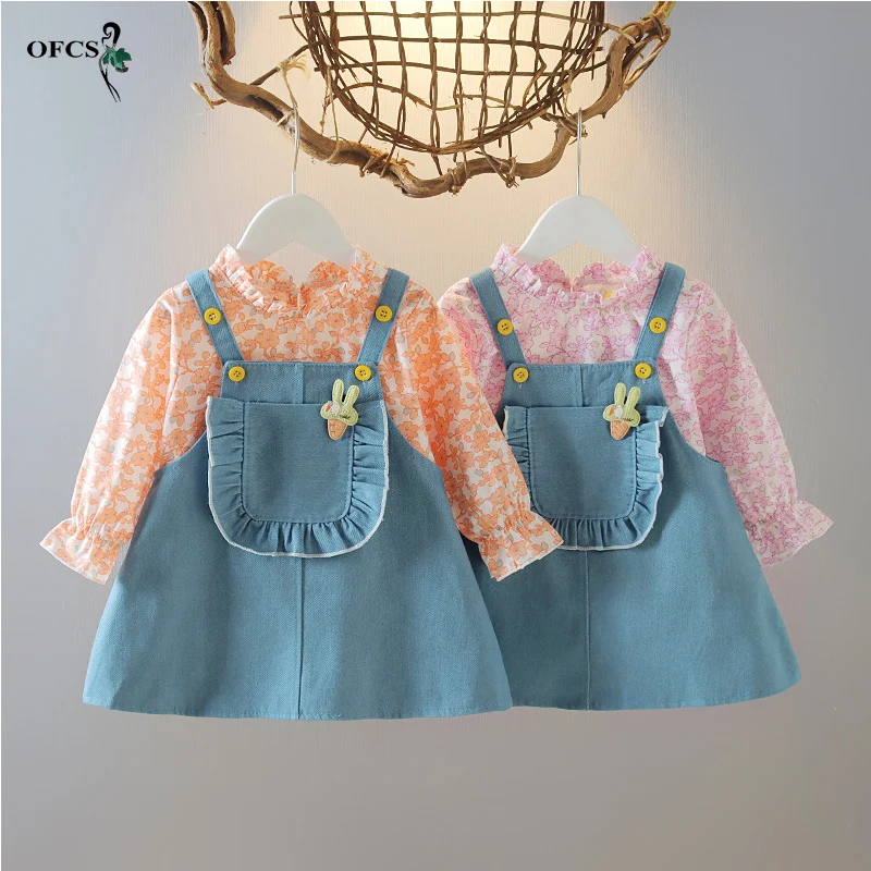 Spring Girls Clothing Long Sleeve Printed Shirt+Denim Short Skirt 2Pcs/Set Baby Clothes Kids Outfits Child Clothing Cotton Suit
Spring Girls Clothing Long Sleeve Printed Shirt+Denim Short Skirt 2Pcs/Set Baby Clothes Kids Outfits Child Clothing Cotton Suit