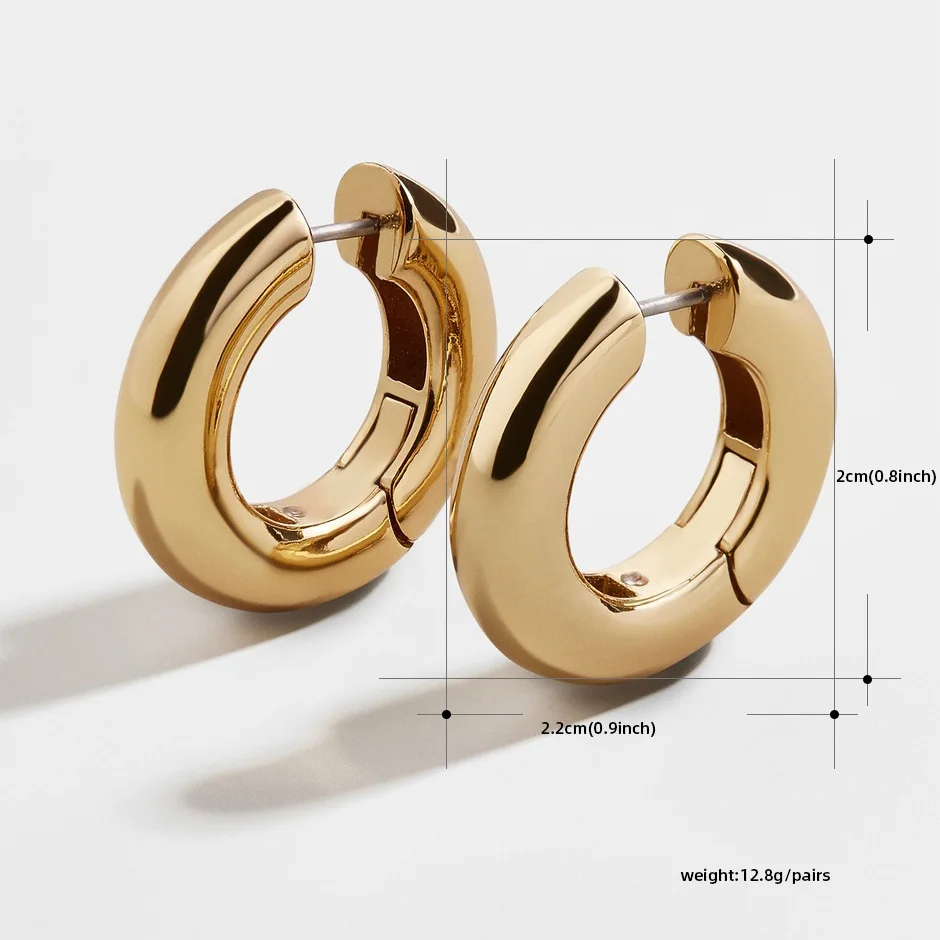 Gold Chunky Hoop Earrings for Women Big Cirecle Thick Hoop Earrings Jewelry Accessories Gift Party Wedding
Gold Chunky Hoop Earrings for Women Big Cirecle Thick Hoop Earrings Jewelry Accessories Gift Party Wedding