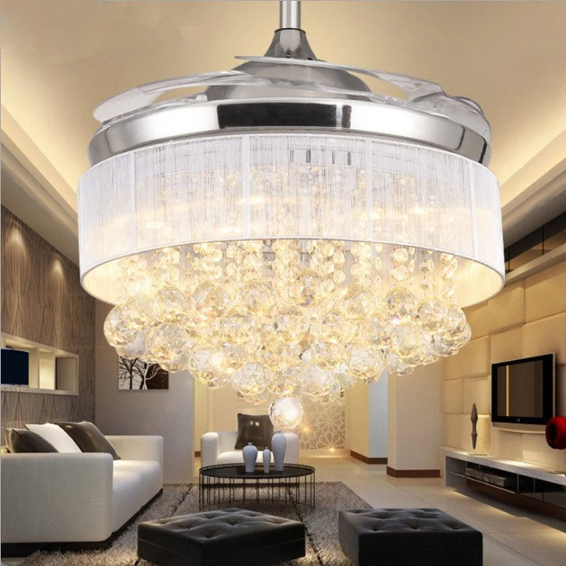 Modern Ceiling Fan Lamp Remote Controller Crystal Lights folding Living Dining Room Bedroom Modern LED Fan Lamps 110V 220v
Modern Ceiling Fan Lamp Remote Controller Crystal Lights folding Living Dining Room Bedroom Modern LED Fan Lamps 110V 220v