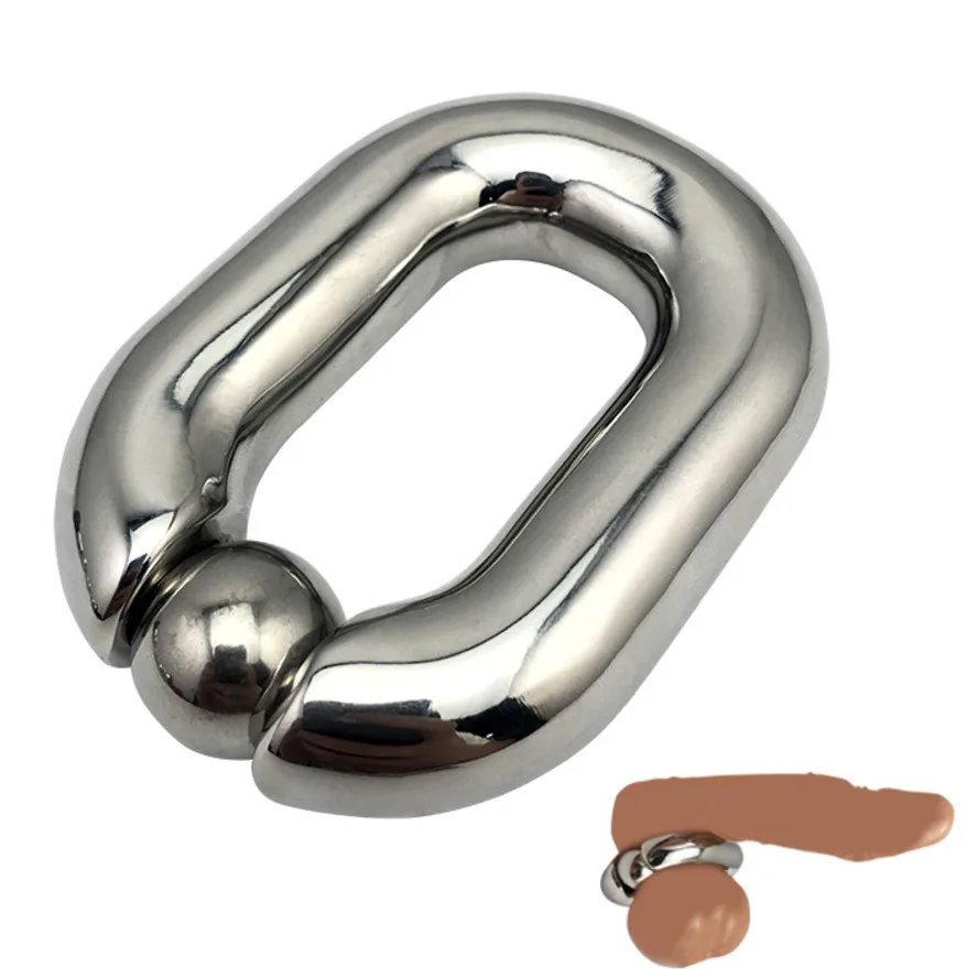 

Penis Rings Scrotal Pendant Scrotum Ball Stretchers Testis Weight Restraint Stainless Steel Rock Ring Bondage
