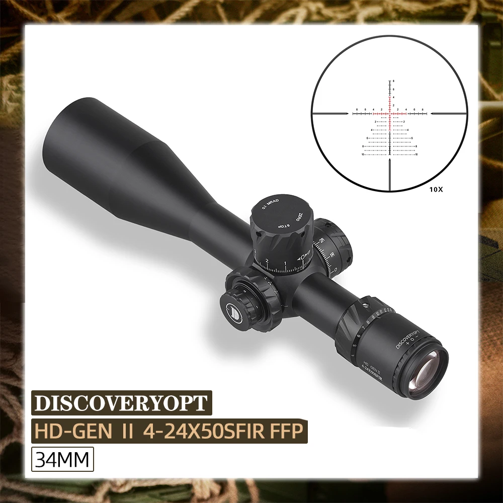 Прицел для винтовки Discovery 2, 4-24x50sfir FFP, боковой Фокус, оптический прицел ZEROSTOP для калибра 338 .50BMG с подсветкой
Прицел для винтовки Discovery 2, 4-24x50sfir FFP, боковой Фокус, оптический прицел ZEROSTOP для калибра 338 .50BMG с подсветкой