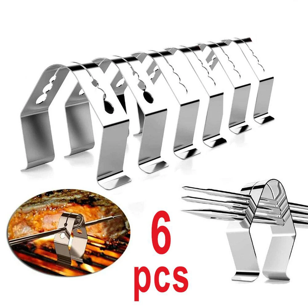 6Pcs BBQ Clip Holder Kit Stainless Steel Silver Probe Thermometer Barbecue Clips Holder 4*4*1.5cm Outdor Kitchen Tools
6Pcs BBQ Clip Holder Kit Stainless Steel Silver Probe Thermometer Barbecue Clips Holder 4*4*1.5cm Outdor Kitchen Tools