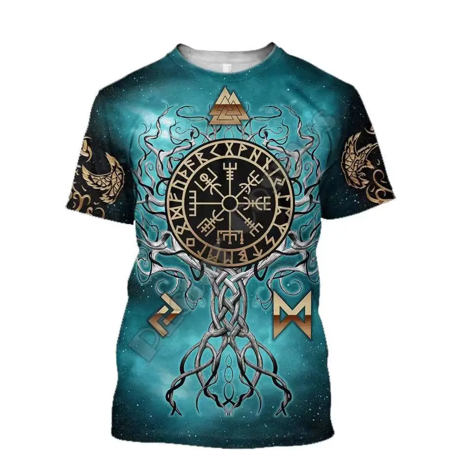 Brand Clothing Viking Tattoo Pattern 3D Printing Men T Shirt Summer Casual T-Shirts Short Sleeve O-neck Tops Oversize t-shirt
Brand Clothing Viking Tattoo Pattern 3D Printing Men T Shirt Summer Casual T-Shirts Short Sleeve O-neck Tops Oversize t-shirt