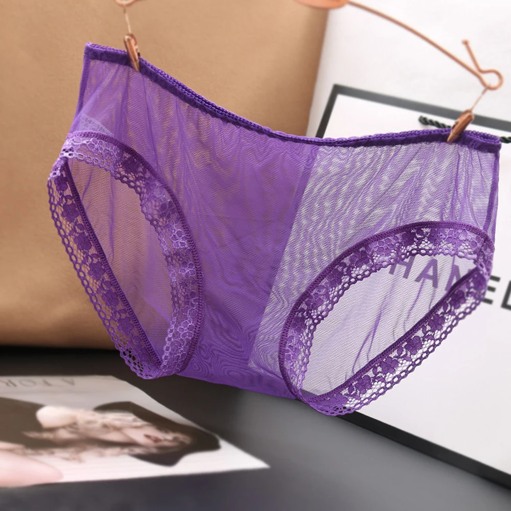 Women's Sexy Underpants Ultra-thin Mesh Transparent Briefs Solid Color Ultra-thin Mesh Panties Transparent Seamless Underwear A5
Women's Sexy Underpants Ultra-thin Mesh Transparent Briefs Solid Color Ultra-thin Mesh Panties Transparent Seamless Underwear A5