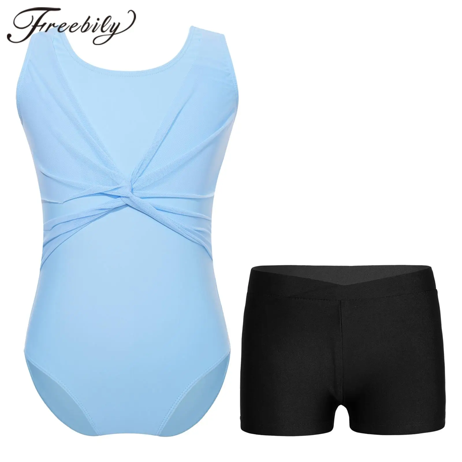 Детский гимнастический комбинезон, без рукавов, с U-образным вырезом
Детский гимнастический комбинезон, без рукавов, с U-образным вырезом