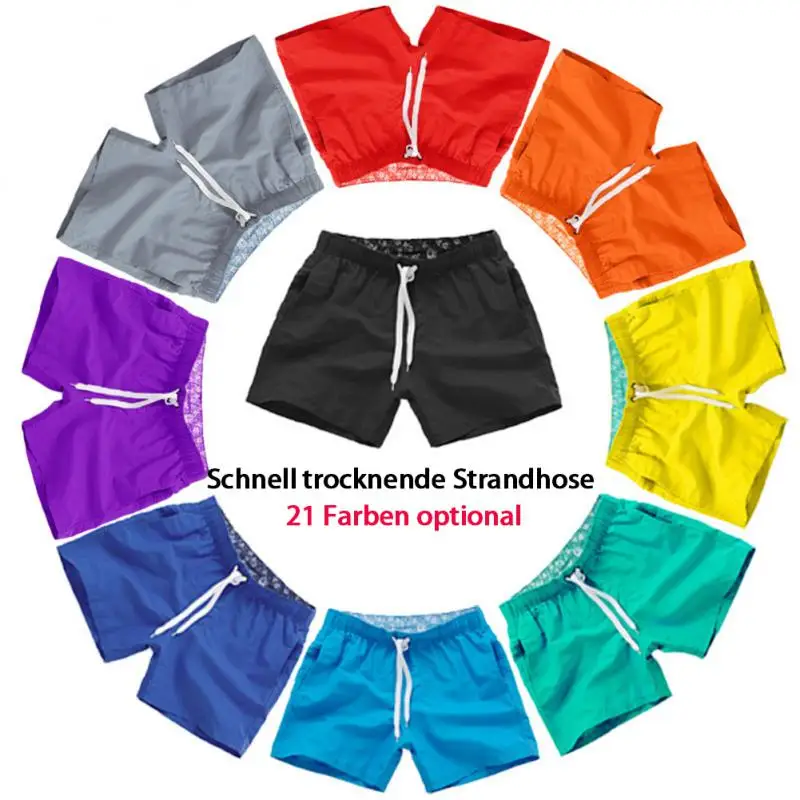 

Beach Pants Men Shorts Summer Surf Solid Color Large Size Swimming Shorts Seaside Swimming Pool Outdoor Water Sport Briefs