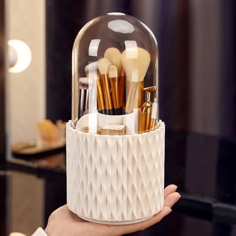 Rotary cosmetic brush storage cylinder Large capacity transparent pen holder Dustproof cosmetic storage box with cover
Rotary cosmetic brush storage cylinder Large capacity transparent pen holder Dustproof cosmetic storage box with cover