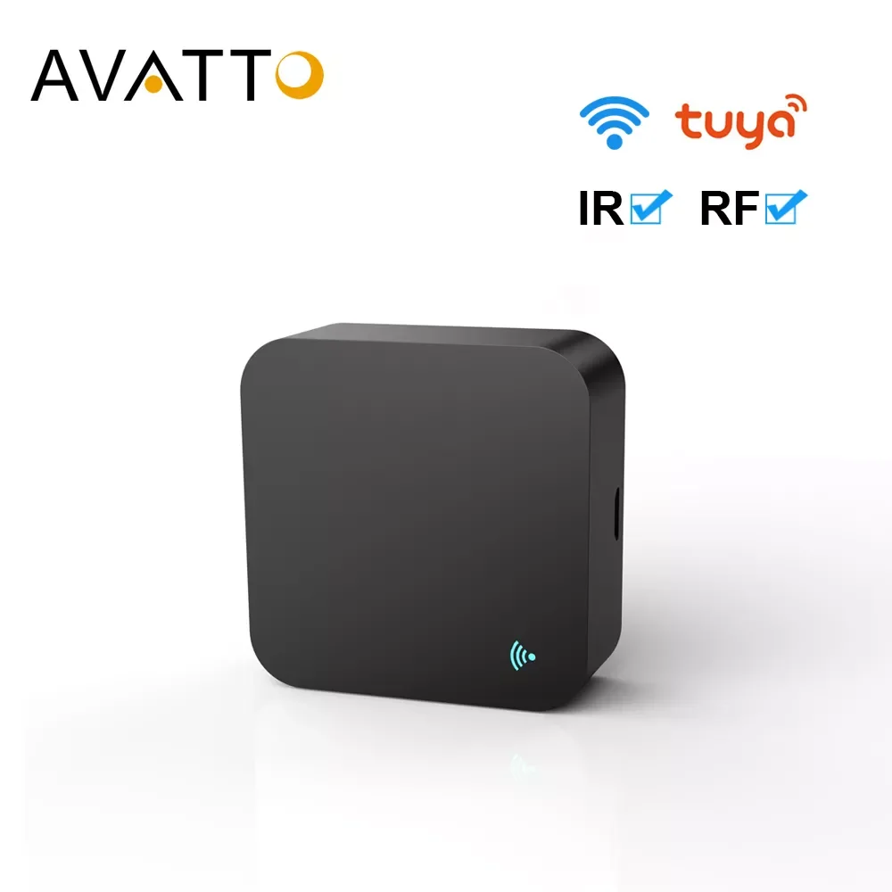AVATTO Tuya Universal WiFi RF+IR Remote Control with DIY RF433/RF315 Appliances,Smart Infrared Remote Control Work for AC/TV/DVD
AVATTO Tuya Universal WiFi RF+IR Remote Control with DIY RF433/RF315 Appliances,Smart Infrared Remote Control Work for AC/TV/DVD