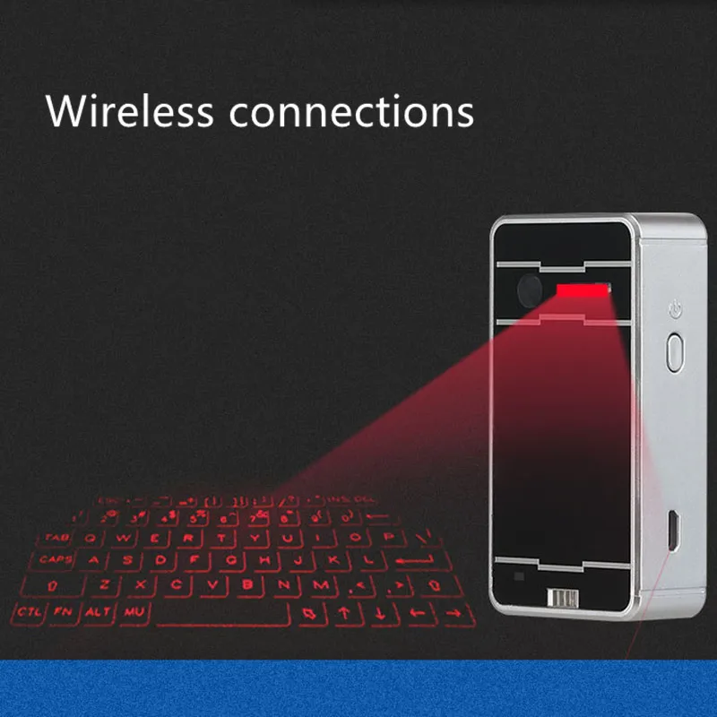 

Bluetooth Виртуальная лазерная клавиатура, беспроводная проекционная портативная мини-клавиатура для компьютера, телефона, ноутбука с функцией мыши