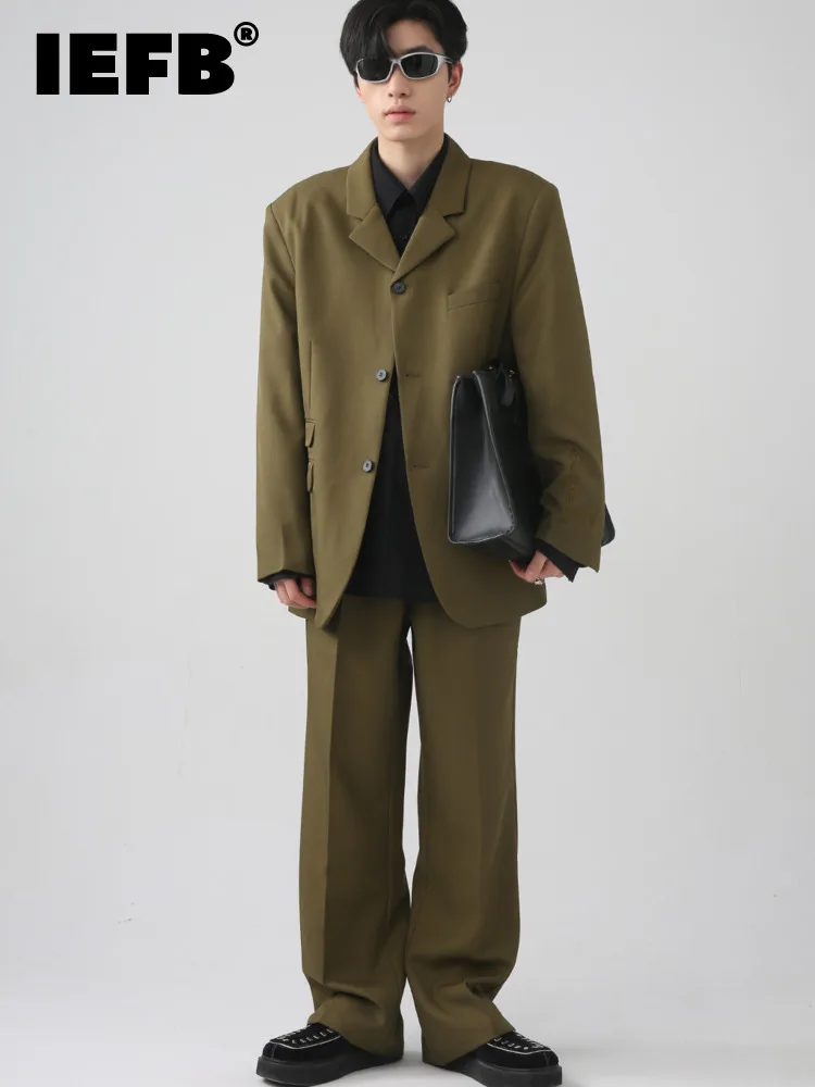 IEFB Men's Wear 2022 Autumn New Korean Fashion Letter Embroidery Shoulder Pad Casual Suit Set Solid Color Business 9A4600
IEFB Men's Wear 2022 Autumn New Korean Fashion Letter Embroidery Shoulder Pad Casual Suit Set Solid Color Business 9A4600
