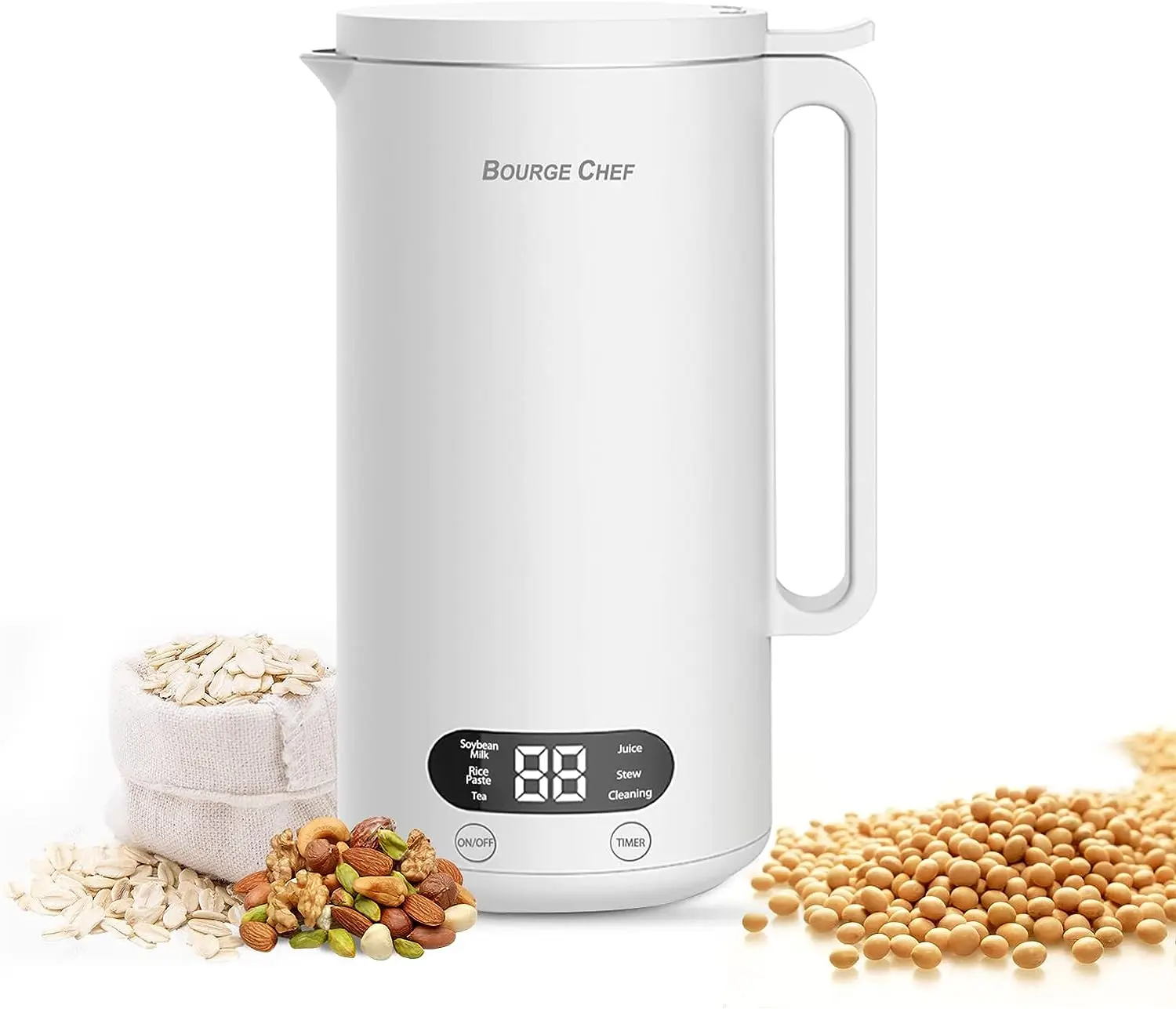 

CHEF Nut Milk Maker Machine, BC-BW350, Homemade Almond, Automatic and Self-Cleaning, Cow, Soy, Plant Based, Soybean, Rice Paste,