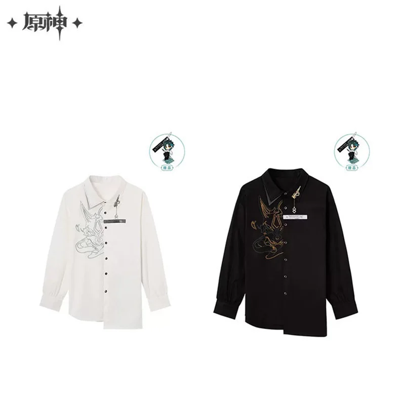 Sunsyea Genshin Impact Официальная футболка Merch miHoYo оригинальная Xiao тематическая серия
