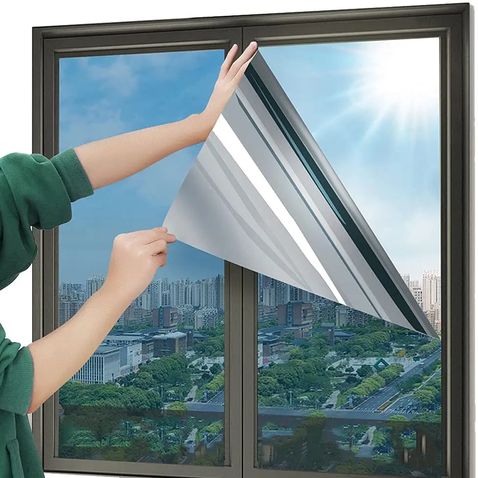 One Way Window Film, Mirror Effect Tint Glass Covering for Home Office,Reflective Heat Control Anti UV Glass Door Sticker
One Way Window Film, Mirror Effect Tint Glass Covering for Home Office,Reflective Heat Control Anti UV Glass Door Sticker
