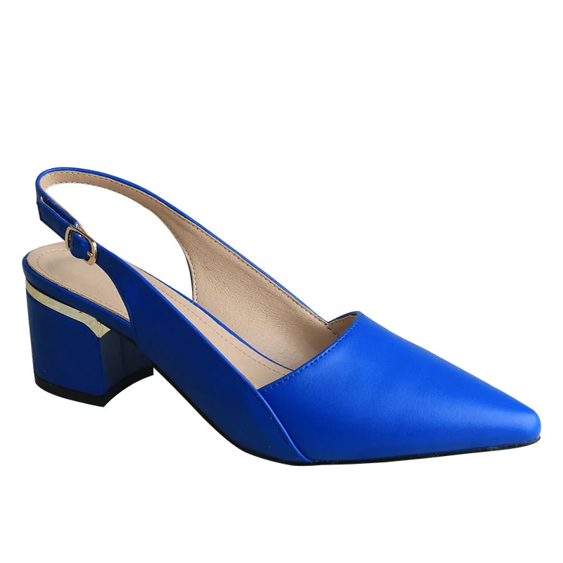 Summer Women Block Heels Sandals Royal Blue Pointed Slingback Slippers 2022
Summer Women Block Heels Sandals Royal Blue Pointed Slingback Slippers 2022