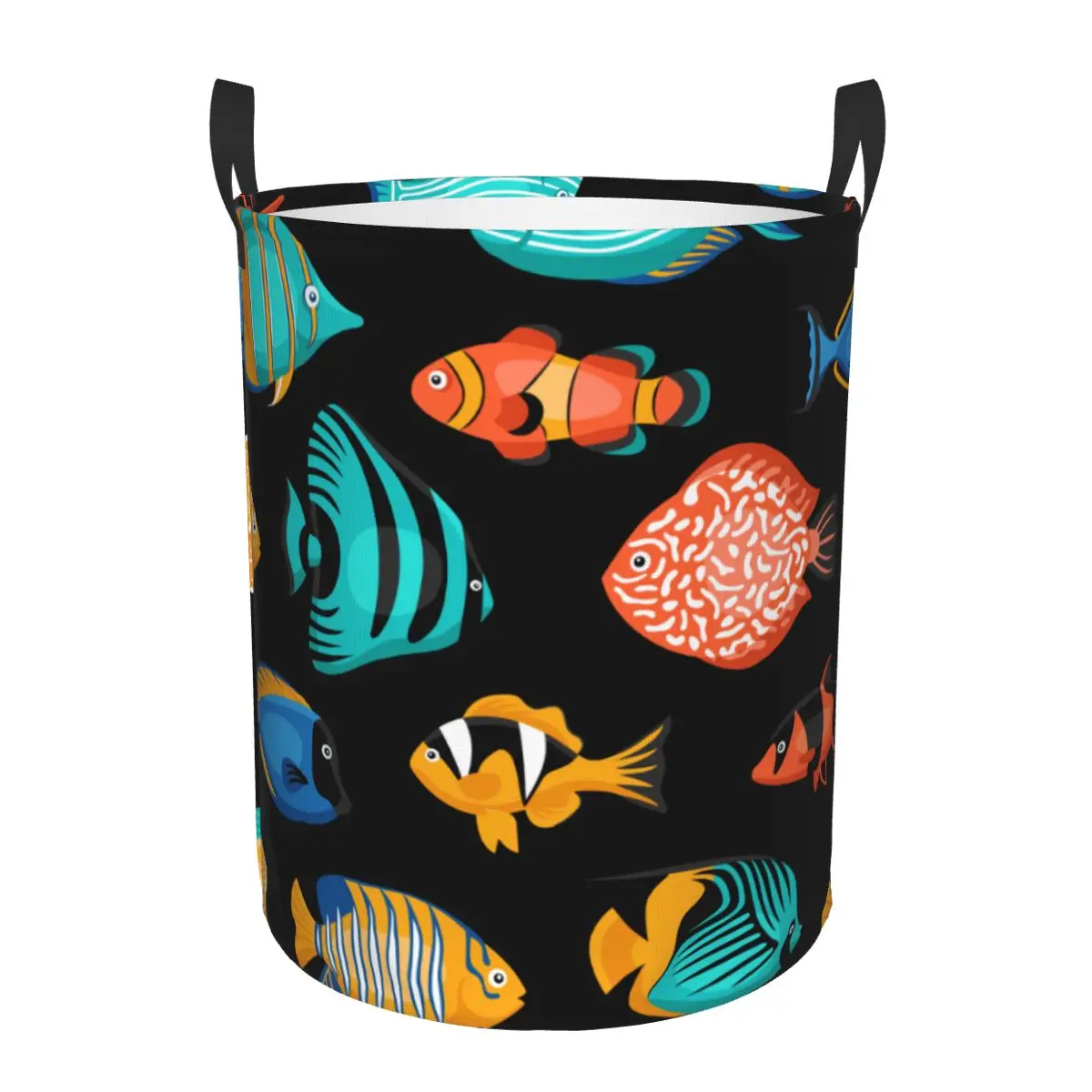 Folding Laundry Basket Tropical Fish Dirty Clothes Toys Storage Bucket Wardrobe Clothing Organizer Hamper
Folding Laundry Basket Tropical Fish Dirty Clothes Toys Storage Bucket Wardrobe Clothing Organizer Hamper