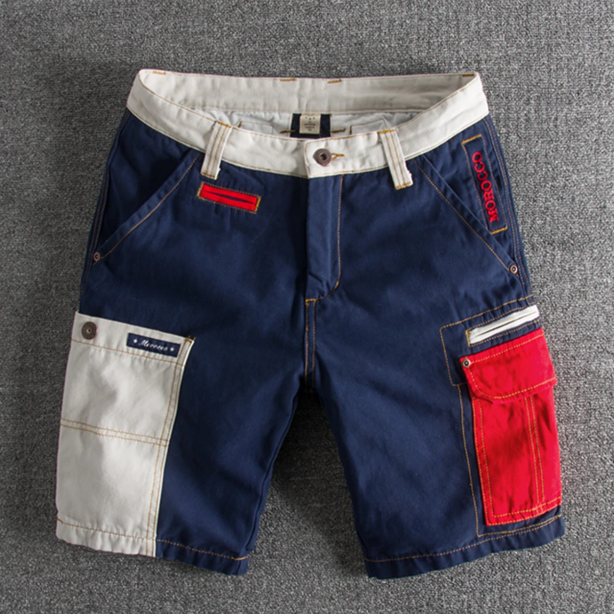 Summer fashion style personality color splicing wash and do old slim men's cargo shorts multi-pocket casual pants
Summer fashion style personality color splicing wash and do old slim men's cargo shorts multi-pocket casual pants