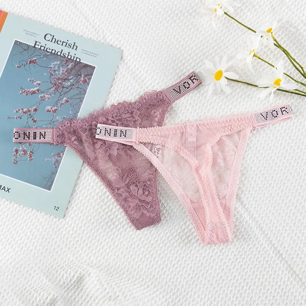 Letter Rhinestone Lace Flower Briefs Low Waist Panties Women Sexy G String Intimate Lingeries Underwear Underpants
Letter Rhinestone Lace Flower Briefs Low Waist Panties Women Sexy G String Intimate Lingeries Underwear Underpants