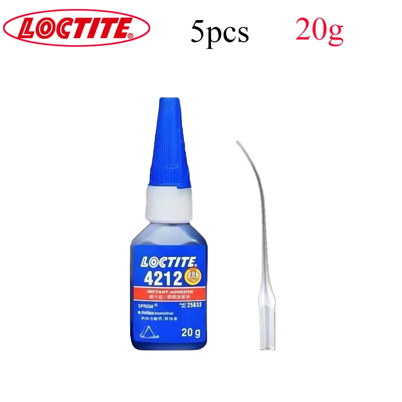 Быстросохнущий клей Loctite 4212, 5 шт., мгновенная сушка, клей средней вязкости, ударопрочный, устойчивый к высоким температурам, 120 ℃, 20 г
Быстросохнущий клей Loctite 4212, 5 шт., мгновенная сушка, клей средней вязкости, ударопрочный, устойчивый к высоким температурам, 120 ℃, 20 г