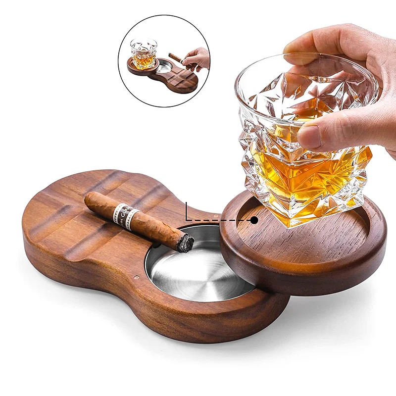 Многофункциональная деревянная пепельница для сигар и виски в стиле ретро, поднос для стеклянной чашки с крышкой, украшение для дома и офис...
Многофункциональная деревянная пепельница для сигар и виски в стиле ретро, поднос для стеклянной чашки с крышкой, украшение для дома и офис...