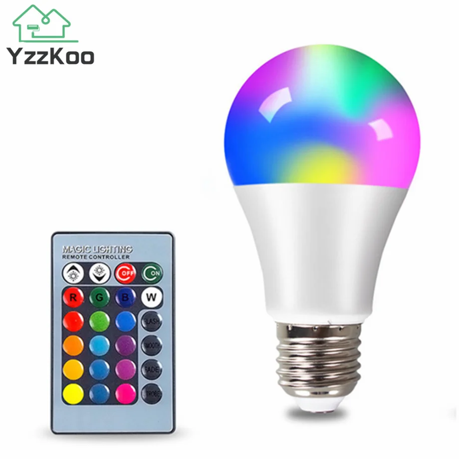 E27 LED RGB Lamp Spotlight Bulb AC 85-265V Bombillas LED 4W 10W 15W IR Remote Control Led Bulb Smart Led RGBW Lamp Home Decor
E27 LED RGB Lamp Spotlight Bulb AC 85-265V Bombillas LED 4W 10W 15W IR Remote Control Led Bulb Smart Led RGBW Lamp Home Decor