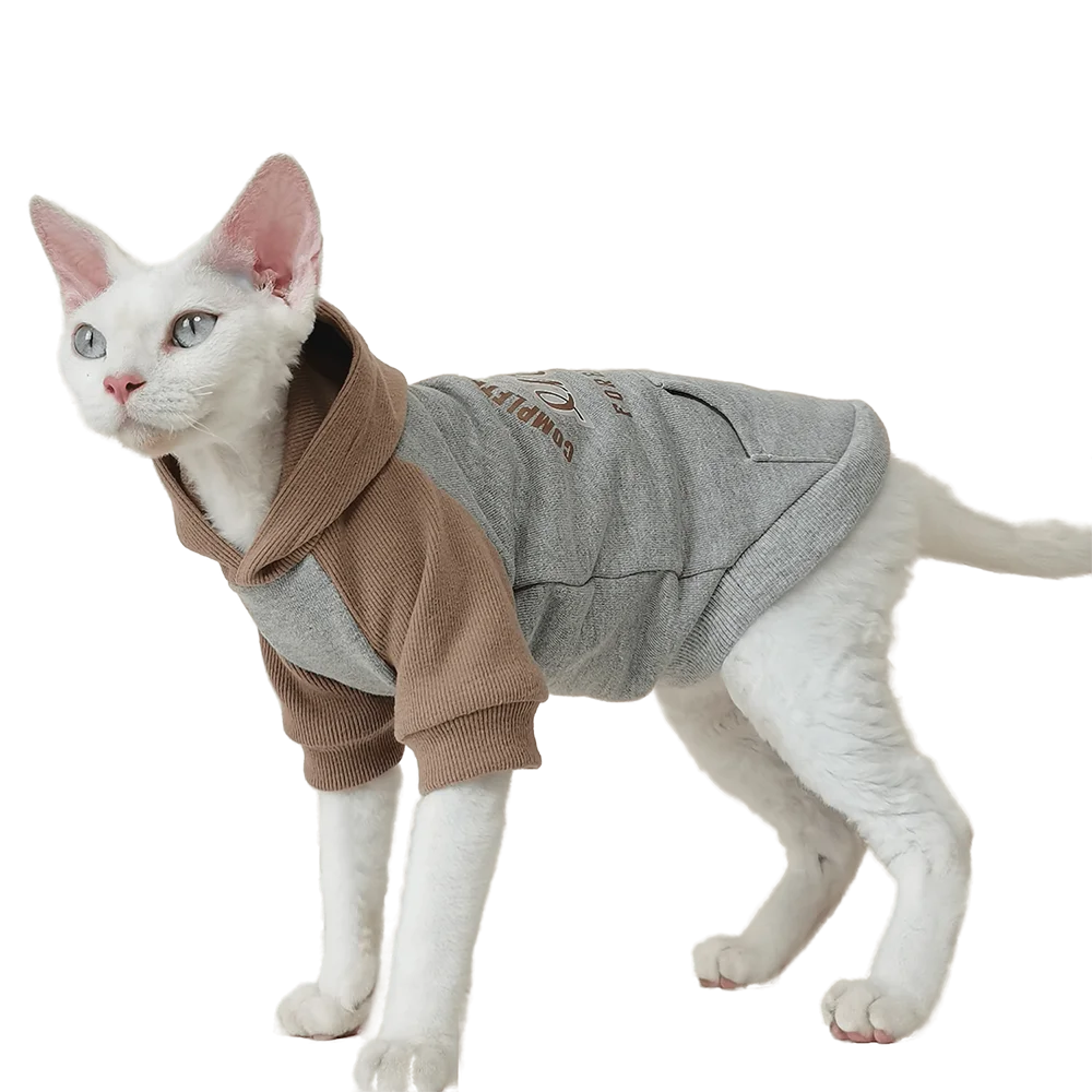 Autumn Winter Trendy Costume Cotton Pocket Sweatshirt for Cat Kitten Outfits Sphynx Hairless Cat Clothing Devon Rex Clothes
Autumn Winter Trendy Costume Cotton Pocket Sweatshirt for Cat Kitten Outfits Sphynx Hairless Cat Clothing Devon Rex Clothes