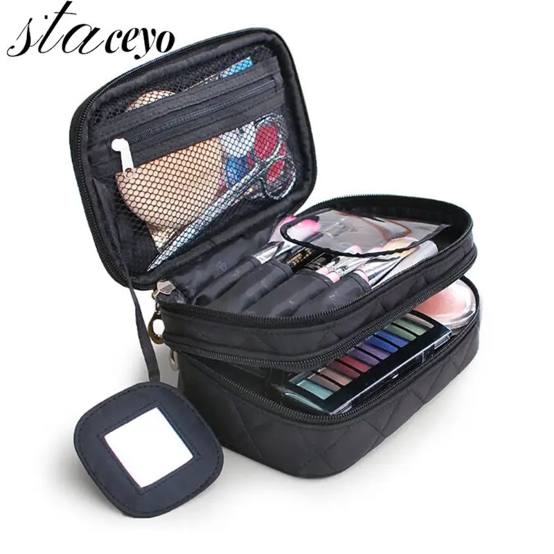 Women's Cosmetic Bag diamond-shaped Lattice Outdoor Travel Large Capacitytoilet Bag Double Zipper Cosmetic Storage Bag
Women's Cosmetic Bag diamond-shaped Lattice Outdoor Travel Large Capacitytoilet Bag Double Zipper Cosmetic Storage Bag