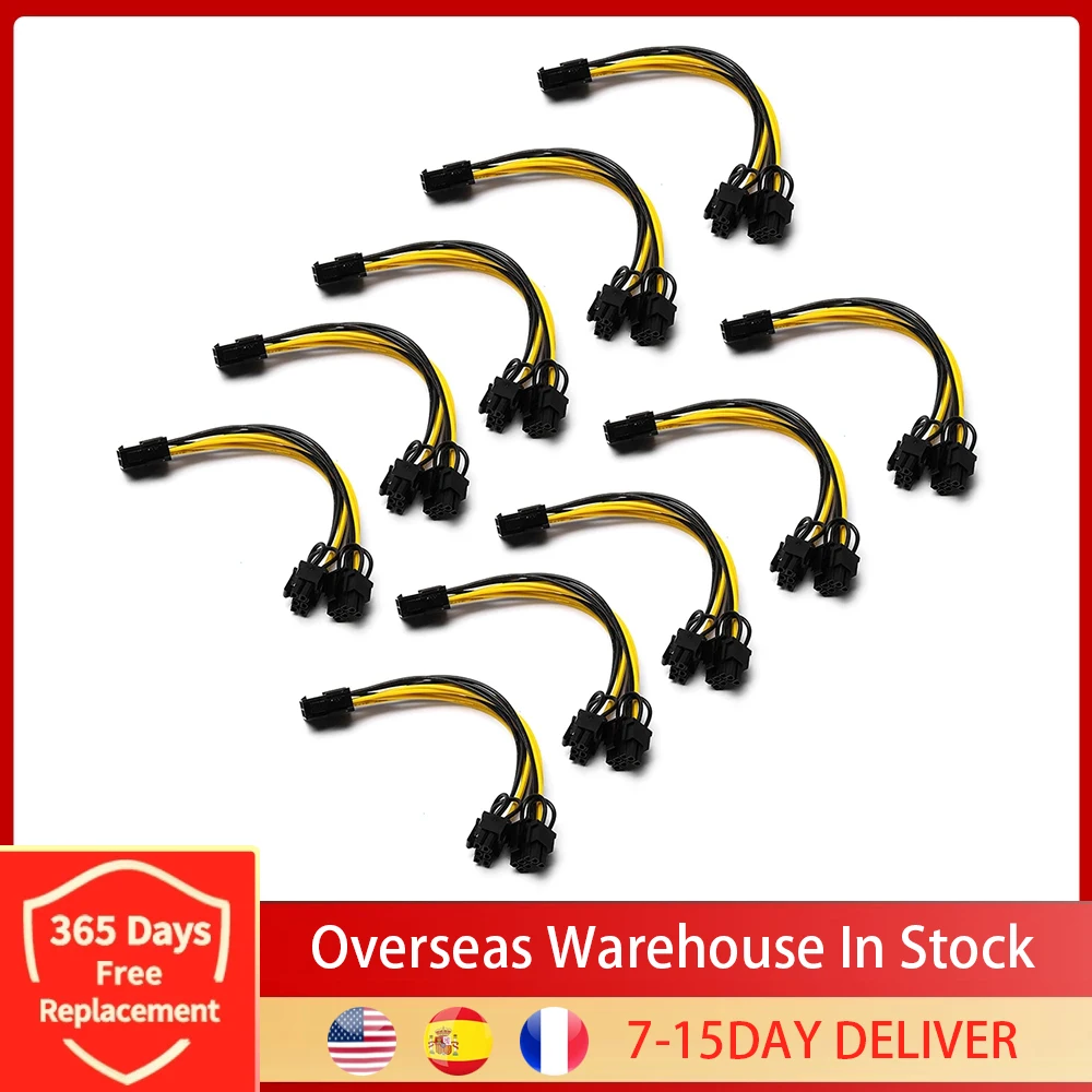 10Pcs 8 Pin PCI Express to Dual PCIE 8 (6+2) Pin Power Cable 20cm Motherboard Graphics Card PCI-E GPU Power Data Cable Splitter
10Pcs 8 Pin PCI Express to Dual PCIE 8 (6+2) Pin Power Cable 20cm Motherboard Graphics Card PCI-E GPU Power Data Cable Splitter