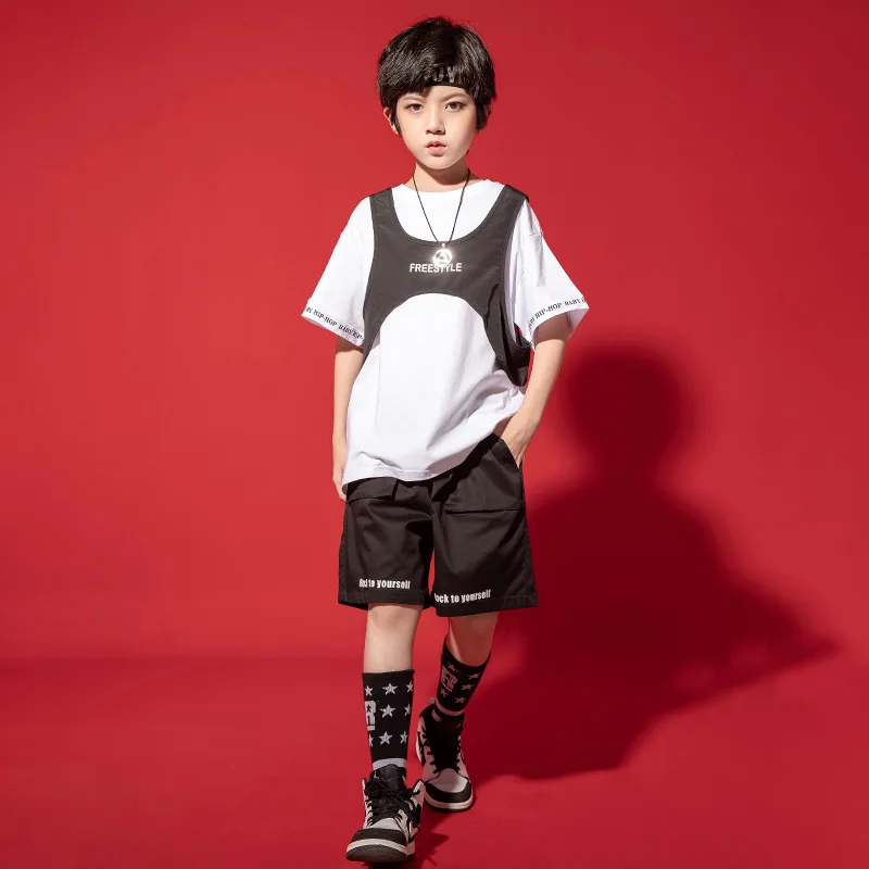 Teen Boys Fashion Jazz Dance Costumes Set Vest + T-shirt + Shorts 3pcs Girls Clothing Festival Catwalk Training Clothes 4-14 Yrs
Teen Boys Fashion Jazz Dance Costumes Set Vest + T-shirt + Shorts 3pcs Girls Clothing Festival Catwalk Training Clothes 4-14 Yrs