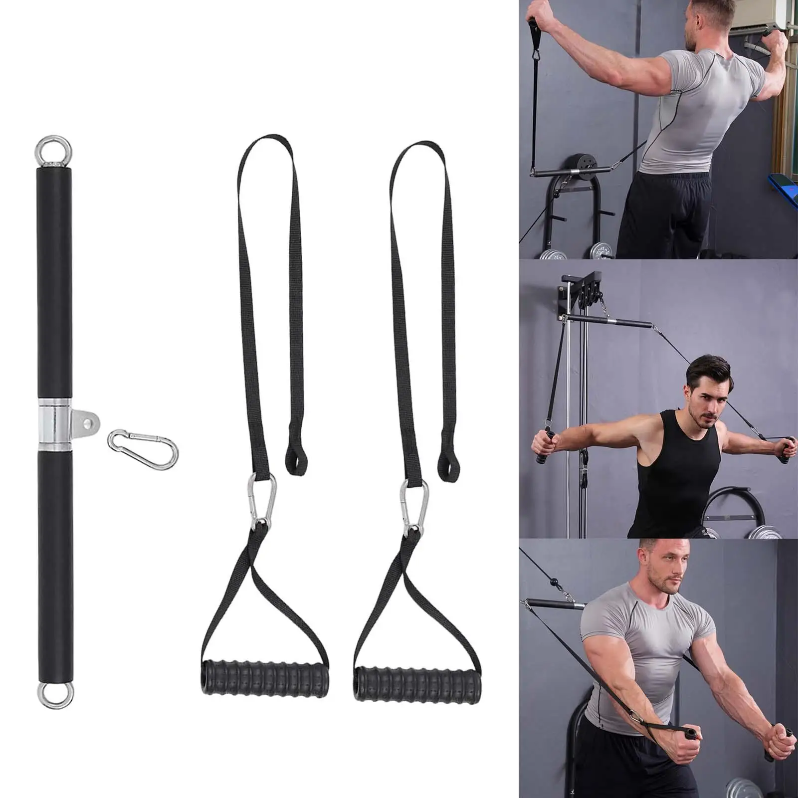 Tricep Rope Straight Bar Pully Cable Machine Accessories Workout Tricep Hand Grip Handles
Tricep Rope Straight Bar Pully Cable Machine Accessories Workout Tricep Hand Grip Handles