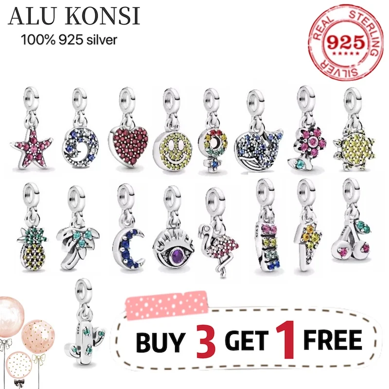 New Hot Sale Fit Original pan bead Real 100% 925 Sterling Silver Charms bead For Women Tropical profusion series DIY Jewelry
New Hot Sale Fit Original pan bead Real 100% 925 Sterling Silver Charms bead For Women Tropical profusion series DIY Jewelry