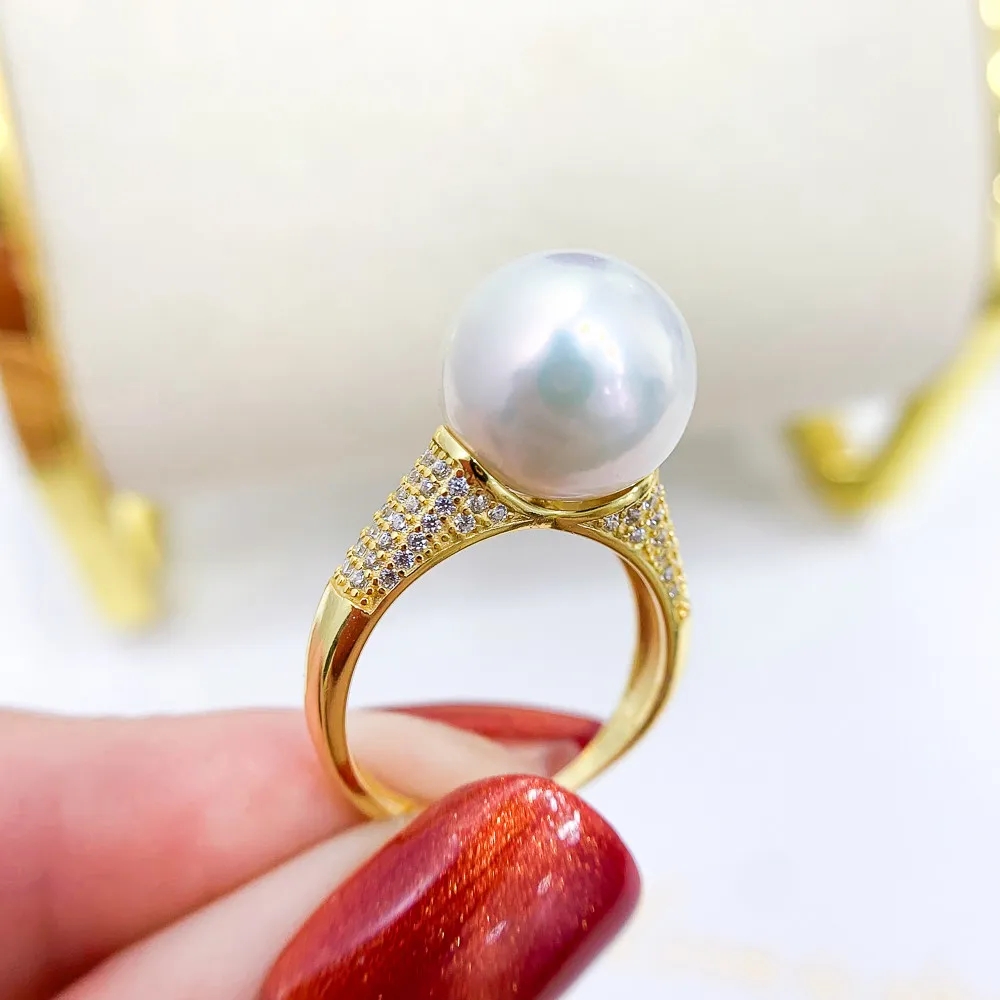 S925 sterling silver wrapped real gold half hole bead holder ring handmade diy sticky crystal pearl inlay empty holder open ring
S925 sterling silver wrapped real gold half hole bead holder ring handmade diy sticky crystal pearl inlay empty holder open ring