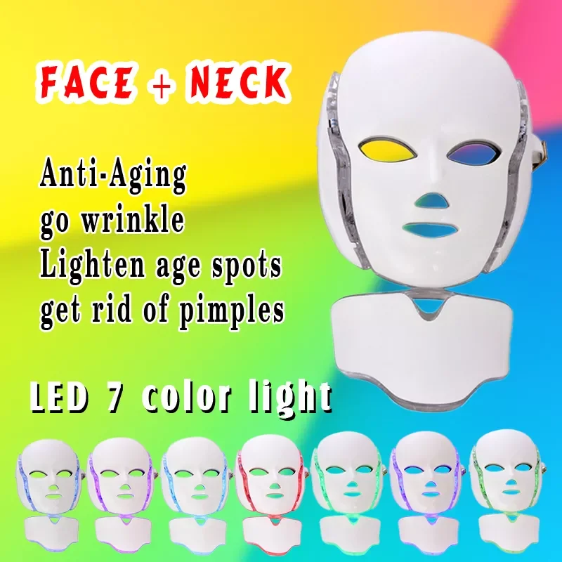 Electric Household LED Light 7 Color Light Face Neck Spa Rejuvenation Photon Therapy Spot Removal Anti-aging Whitening Wrinkle S
Electric Household LED Light 7 Color Light Face Neck Spa Rejuvenation Photon Therapy Spot Removal Anti-aging Whitening Wrinkle S